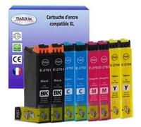 8 Cartouches Compatibles pour Epson WorkForce WF7620DTWF, WF7710DWF, WF7715DWF, WF7720DTWF remplace Epson T27XL-