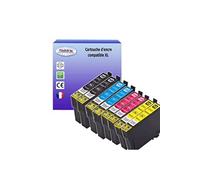 8 Cartouches Compatiblespour Epson XP312, XP315, XP322 remplace Epson T1811 T1812 T1813 T1814 (18XL) -