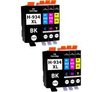 8 Cartouches d'encre avec Puce Compatible avec HP 934 935 934XL 935XL pour HP OfficeJet 6200 6230 6235 6239 6800 6812 6815 6820 6822 6825 6830 6835 (Multipack - Noir, Cyan, Magenta, Jaune)