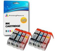 8 Cartouches d'encre compatibles pour Canon BJC-3000 BJC-6000 BJC-6100 BJC-6200 BJC-6500 I550 I560 iP3000 iP4000 iP5000 MP700 MP730 MP780 S450 S520 S600 S750 - BCI-3eBK BCI-6C BCI-6M BCI-6Y