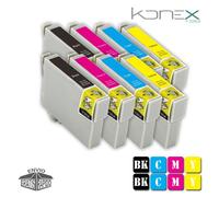 8 CARTOUCHES D'ENCRE MULTI COULEUR COMPATIBLES T2991 BK XL - T2994 Y XL AVEC IMPRIMANTE EPSON XP235