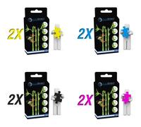 8 Cartouches d'encre pour Epson STYLUS D68 / D68 Photo Edition / D68PE / D88 / D88 Photo Edition / D88Plus / D88PE, Certifié ISO 9001 ISO 14001 - Visiodirect -
