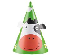 8 chapeaux de fête de la ferme 16cm