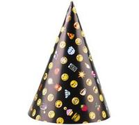 8 chapeaux pointus smiley emoticones Zwart G