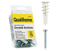 #8 Chevilles autoforeuses en plastique pour cloisons sèches avec vis - Pas besoin de préparation de trou de pré-perçage - 34 kg