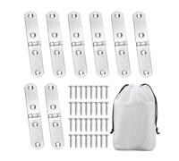 8 clips de charnière pour porte d'armoire, 32 vis en fer, 1 sac de rangement, charnières, mini charnières, charnières pour caisses en bois, charnières pour tables pliantes
