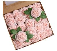 8 cm Artificielle Rose PE Mousse Fleur Blush Poudre 25 pcs/boîte