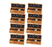 8 coffrets à bouteille en bambou Carlo Milano