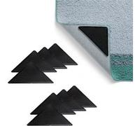 8 Coins de Tapis Antidérapants FISHTEC Lavable et Réutilisable Noir G