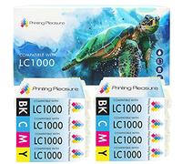 8 Compatibles LC1000 LC970 Cartouches d'encre pour Brother DCP-130C DCP-135C DCP-150C DCP-260C DCP-330C DCP-350C DCP-357C DCP-540CN DCP-560CN DCP-770CW Fax-2840 MFC-465CN - Grande Capacité