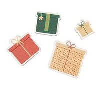 8 confettis bois paquet cadeaux 3cm - générique nl0199