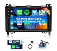 8 Core 2G+64G Autoradio Android 13 pour Mercedes Benz W906 Sprinter W169 W245 W639 Vito Viano, 9" 1280 * 720P HD écran Tactile IPS avec DSP Carplay Android Auto GPS Wi-FI BT FM RDS Radio Caméra