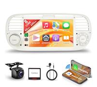 8 Core 4+64G Android Autoradio pour Fiat 500 2007-2015 9 Pouces Écran Tactile Radio Bravo Carplay sans Fil Android Auto Mirror Link Bluetooth FM/RDS/EQ WiFi GPS Caméra Recul