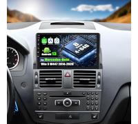 [8-Core 4+64G] CAMECHO Android 13 Autoradio pour Mercedes Benz C Class W204 S204 2006-2011, 9" sans Fil Carplay Android Auto Bluetooth Radio WiFi GPS FM/RDS DSP Mirror Link + Canbus Microphone SWC