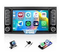 [8-Core 4+64G] CAMECHO Android 15 Autoradio pour VW Touareg Transporter T5 Multivan 2004-2011, DSP Carplay sans Fil, 7" Ecran Tactile Bluetooth Radio avec WiFi GPS FM/RDS Mirror Link+Caméra de recul