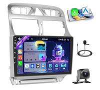 [8 Core 4+64GB] Android 15 Autoradio, Carplay Android Auto sans Fil, pour Peugeot 307 SW CC (2002-2013) Radio, Hikity Écran Tactile 9’’ Bluetooth Stéréo Mirror Link GPS WiFi FM
