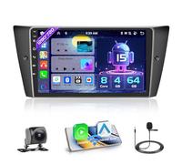 8 Core 4+64GB Android 15 Autoradio pour BMW 3 E90 E91 E92 E93 Radio Carplay Android Auto sans Fil Hikity Poste Radio Voiture Écran Tactile 9 Pouces Bluetooth Stéréo WiFi FM RDS USB
