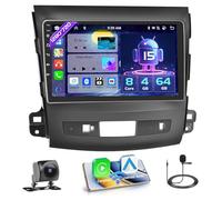 8 Core 4+64GB Android 15 Autoradio pour Mitsubishi Outlander 2008-2015 Radio Carplay Android Auto sans Fil Hikity Poste Radio Voiture Écran Tactile 9 Pouces Bluetooth Stéréo WiFi FM RDS USB