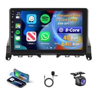 8 CORE 4G+64G Autoradio Android 13 pour Mercedes Benz Classe C W204 S204 2006-2011, Écran Tactile IPS 9 Pouces Autoradio avec Carplay Android Auto sans Fil DSP GPS Wi-Fi HiFi Bluetooth Caméra de Recul