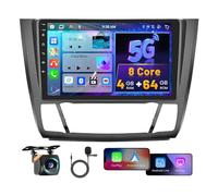 8 Core 4G+64G Hikity Android 15 Autoradio pour BMW Serie 1 E88 E82 E81 E87 2008-2012 avec sans Fil Carplay Android Auto, 9 Pouces IPS Écran Tactile avec GPS Bluetooth WiFi FM/RDS DSP Caméra de Recul