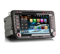 8-Core 4GO+64GO Android 16 DVD Autoradio Bluetooth pour VW T5 Caddy Tiguan Golf 5/6 Passat CC Jetta Polo 6R Skoda Seat, 7" GPS Écran Tactile CarPlay Android Auto Dab+ FM Radio DSP WiFi 4G IPS Canbus