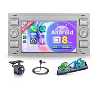8 Core 6G+128G Android 15 Autoradio pour Ford Focus C-Max S-Max Kuga Fiesta Transit Fusion Mondeo Galaxy Connect Sans Fil Carplay Android Auto GPS Navi WiFi 7 Pouces Autoradio Bluetooth FM/RDS/DSP/SWC