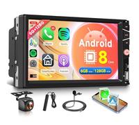 [8 Core 6G+128G] Sans Fil Carplay Android Autoradio 2 Din avec 4G SIM WiFi BDS GPS Navi Android Auto 7 Pouces Écran Tactile Autoradio avec Mirror Link Bluetooth AM/FM/RDS Radio DSP SWC Caméra de Recul