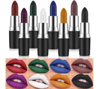 8 Couleur Set Rouge À Lèvres Mat,Mat Rouge À Lèvres Nude Ensemble Velouté Longue Durée Antiadhésif Tasse,Longue Tenue Waterproof Lipstick Matte Cadeau De Rouge À Lèvres Cadeau Pour Femme