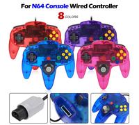 8 couleurs pour contrôleur N64 classique télécommande filaire manette de jeu Joystick système de jeu vidéo rétro pour Console N64 Joypads Transparent Orange