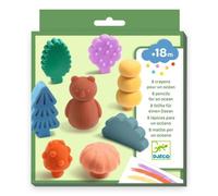 8 crayons de cire - Une drôle de forêt