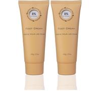 8% - Crème Pieds Réparatrice au Kombucha et Acide Hyaluronique - Hydratante et Nourrissante - Tous types de peau - Sans parabènes, sulfates - 100g (Lot de 2)