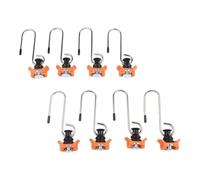8 Crochets Rail Aérien Alliage 50kg Van | Design grand crochet, insertion flexible grille, maximise espace van, pour casque veste outils