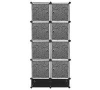 8-Cube Organisateur de Rangement DIY Modulaire Placard Organisateur Étagère Plastique Bibliothèque Étagères de Rangement Unités Marteau Chambre Bureau Salon