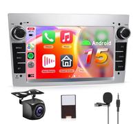 【8 Cœur 6+128G】 Hodozzy Carplay Autoradio pour Opel Astra Meriva Zafira 2003-2011, 7 Pouces Ecran Tactile Android Autoradio avec Android Auto/WiFi/GPS/RDS/FM/Bluetooth/USB/DSP,Argent