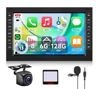 【8 Cœur 6+128G】 Hodozzy Carplay Autoradio pour VW Golf 4 Polo Sharan Jetta MK4 T5 Multivan, 7 Pouces Ecran Tactile Android Autoradio avec Android Auto/WiFi/GPS/RDS/FM/Bluetooth/USB/DSP