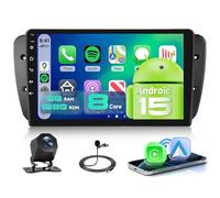 【8 Cœur 6+128G】 pour Seat Ibiza 6j 2009-2013 Autoradio avec CarPlay sans Fil Android Auto, Ecran Tactile IPS 9 Pouces avec Radio FM/RDS, GPS, Bluetooth 5.0, Caméra de Recul pour Seat Ibiza