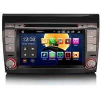 8 cœurs 4Go+64Go Android 14 Autoradio Sat Nav 2 Din pour Fiat Bravo Support GPS sans Fil Carplay Android Auto DSP Bluetooth 5.0 Mains Libres WiFi 4G Dab+ TPMS Canbus Écran Tactile