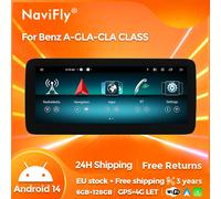 8 cœurs Android 14 Auto Radio sans fil CarPlay pour mercedes-benz W176 GLA X156 CLA C117 DSP GPS 4G WIFI lecteur multimédia 12.3" Linux NTG4.5