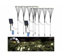 8 décorations lucioles lumineuses solaires télécommandées pour jardin Lunartec