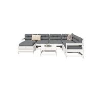 Vidaxl Salon De Jardin 8 Pcs Blanc Bois De Pin Massif