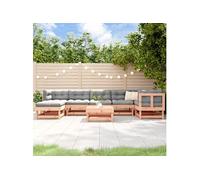 Vidaxl Salon De Jardin 8 Pcs Avec Coussins Bois Massif Douglas