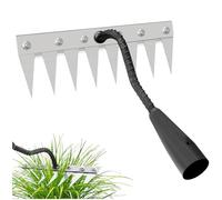8 Dents Rateau De Désherbage,Râteau de Désherbage Multifonction en Métal,Râteau de Jardin en Acier Au Carbone,Râteau De Jardin en Métal Très Résistant pour Désherber,Ameublir,Semence(sans Manche)