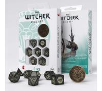 8 Dés RPG The Witcher Ciri Zireael Noir Q-Workshop