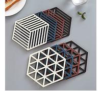 8 Dessous de Plat Silicone Thermique Anti brûlure Tapis Antidérapant Dessous Silicone pour Plats de Bol Repose-Cuillère Cuisine