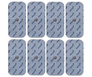 8 électrodes axion de 10x5 cm | Compatibles avec Beurer et autres électrostimulateurs TENS et EMS | Patchs de rechange réutilisables et auto-adhésifs | Connecteur bouton pression de 3,5 mm