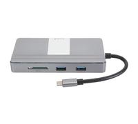 8 en 1 Adaptateur USB C Hub, Interface multimédia HD de Type C à 4K, RJ45, Double USB3.0, USB2.0, Charge PD, Machines à sous de Carte de Stockage de Stockage, compatibilité