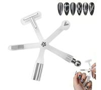 8 en 1 aimant œil de chat pour ongles, aimants à ongles pour vernis gel œil de chat, outils œil de chat avec boule en acier, outil magnétique pour nail art, bricolage ou utilisation en salon