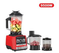 8 en 1 Blender 9500W 32000 tr/min grande capacité de 3 L comprend 5 tasses + crochet pétrisseur pour hacher et broyer.