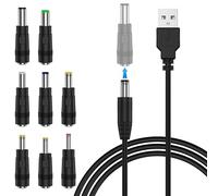 8 en 1 Chargeur USB 5V 2A avec 8 Embouts Connecteur à d'écoupage pour différents appareils (Noir)