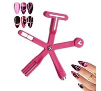 8 en 1 étoile de mer œil de chat aimant ongle outil - aimant œil de chat ensemble avec 8 têtes, vernis à ongles gel pour large bande, croix française, cœur, trèfle, diamant, floral, salon de bricolage